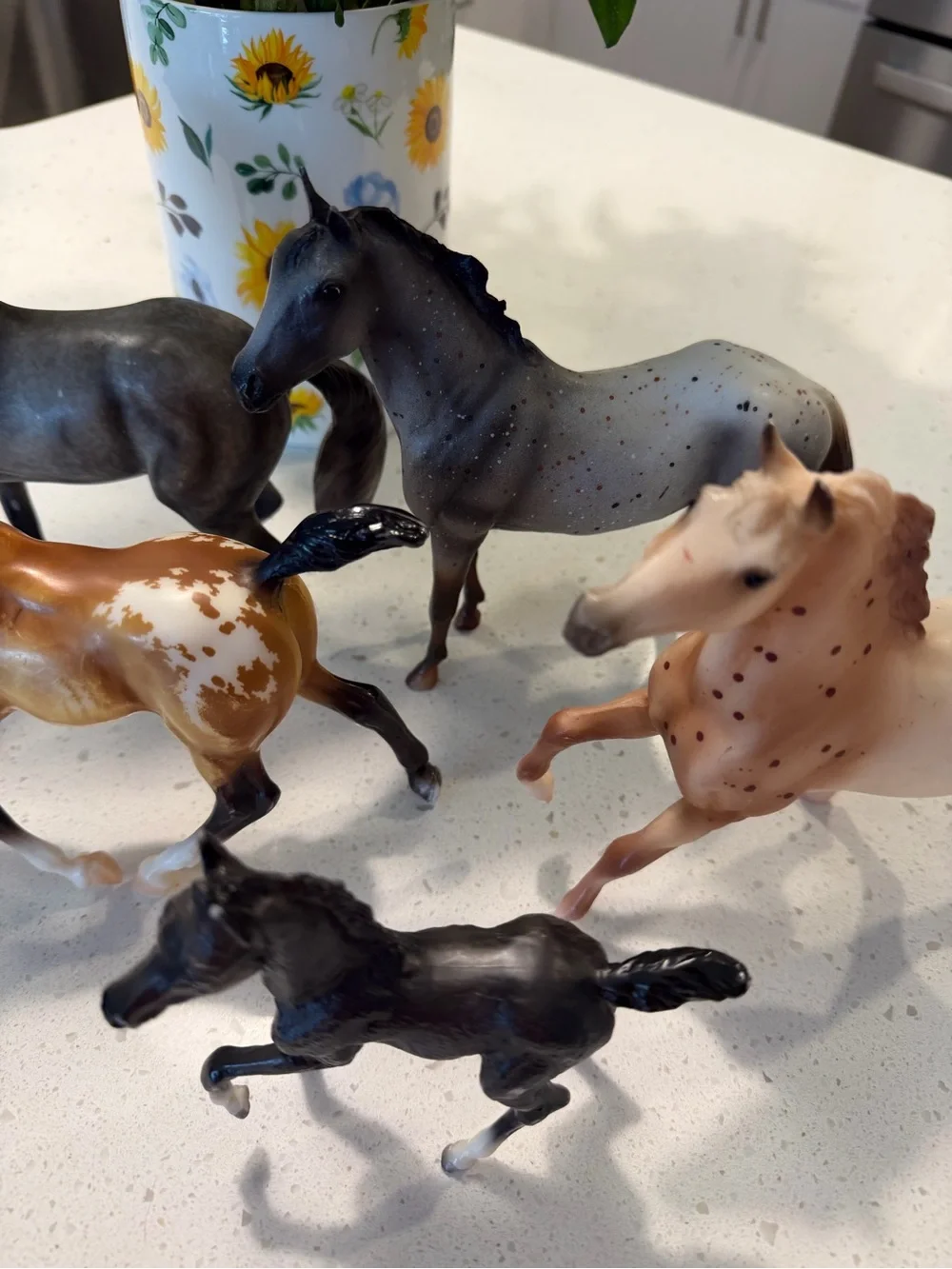 Breyer Horse Figurine Set - Black, Brown, Cream, Gray - Picture 3 of 4